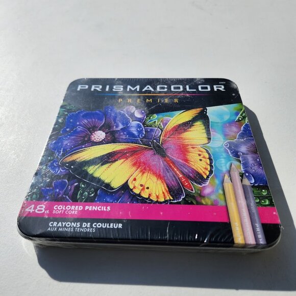 NEW Prismacolor Premier Colored Pencils Soft Core 24 Pack Art Supplies in a Tin - Picture 3 of 15